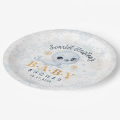 Babydusche Niedliches Polar-Siegel Pappteller (Schrägansicht)