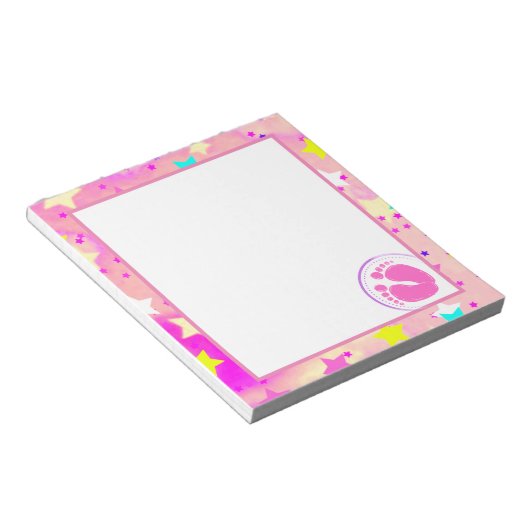 Babydusche Note Pad Notizblock (angewinkelt)