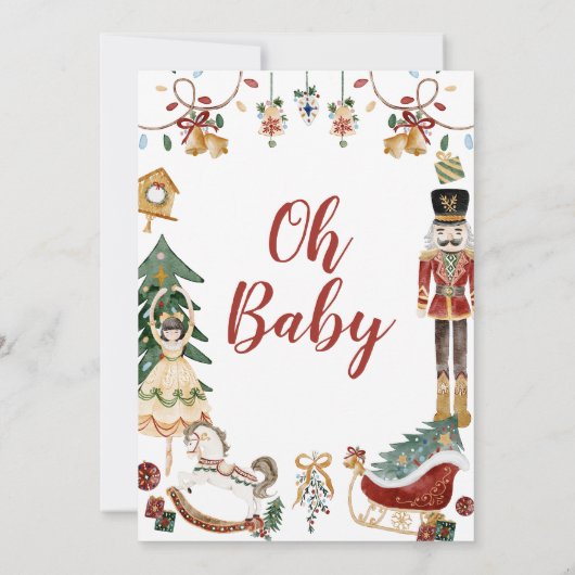 Babydusche Nutcracker Einladung (Rückseite)