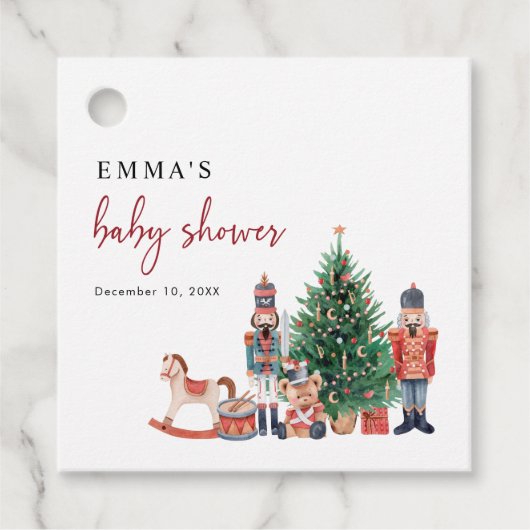 Babydusche Nutcracker Geschenkanhänger (Vorderseite)