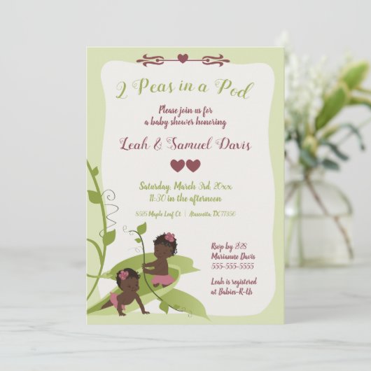 Babydusche oder 1. Geburtstag Einladung (Stehend Vorderseite)