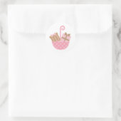 Babydusche oder Brautparty-Aufkleber Runder Aufkleber (Tasche)