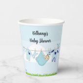 Babydusche oder Papiertücher Pappbecher (Vorderseite)