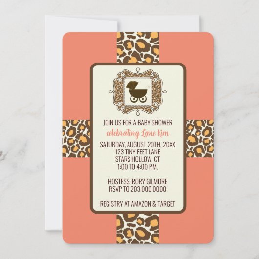 Babydusche oder Party Einladungen zum Geschlechtsv (Vorderseite)