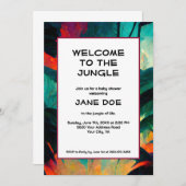 Babydusche oder Party für Neugeborene - Jungle Pri Einladung (Vorne/Hinten)