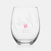 Babydusche Oh Baby Feet Weinglas Ohne Stiel (Rückseite)