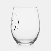 Babydusche Oh Baby Feet Weinglas Ohne Stiel (Links)