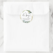 Babydusche Oh Junge Mama zum Gastgeschenk Runder Aufkleber (Tasche)