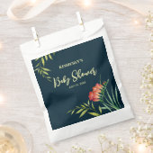 Babydusche Orange Crocosmia Aquarellmalerei Geschenktütchen (Ausgeschnitten)