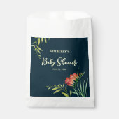 Babydusche Orange Crocosmia Aquarellmalerei Geschenktütchen (Vorderseite)