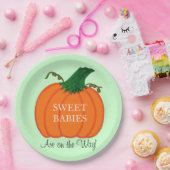 Babydusche Orange Pumpkin Sweet Babies Pappteller (Party)