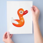 Babydusche Orangenente Flyer (Hand)