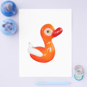 Babydusche Orangenente Flyer (Einzeln)