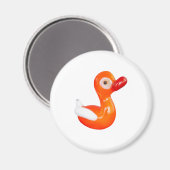 Babydusche Orangenente Magnet (Vorderseite/Rückseite)