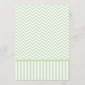 Babydusche Owl Danke Karte | Zickzack grün (Rückseite)