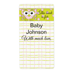 Babydusche "Owl Pink" Buchzeichen Blatt 8