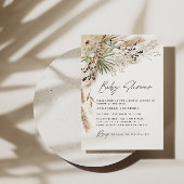 Babydusche Pampas Gras modern, elegant und natürli Einladung