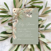 Babydusche Pampas Gras Modernes, elegantes Weiden Einladung