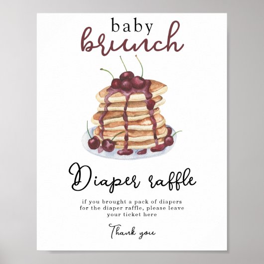 Babydusche Pancakes Windeln Windeln Poster (Vorne)