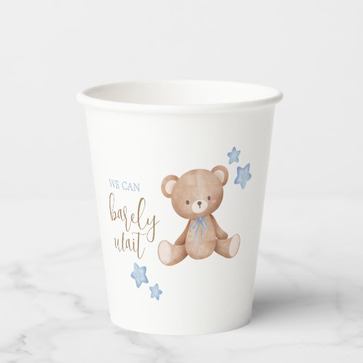 Babydusche Papier-Cup - Bear Baby Dusche Pappbecher (Vorderseite)