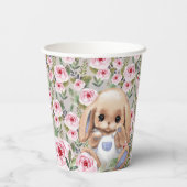 Babydusche Papier Cup mit niedlichem Design. Pappbecher (Rückseite)