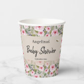 Babydusche Papier Cup mit niedlichem Design. Pappbecher (Vorderseite)