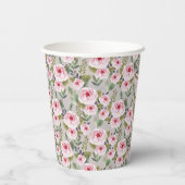 Babydusche Papier Cup mit niedlichem Design. Pappbecher (Rückseite)