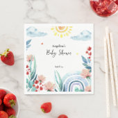 Babydusche Papier Napkin mit Design. Serviette (Beispiel)