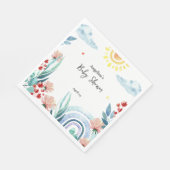 Babydusche Papier Napkin mit Design. Serviette (Ecke)