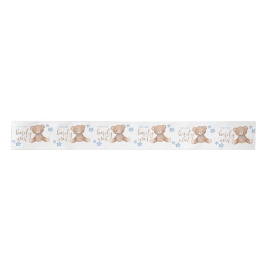 Babydusche Papierband - Bear Baby Dusche Satinband (Vorderseite)