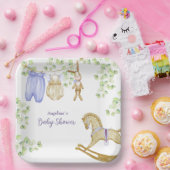 Babydusche Papierplatte mit einem charmanten Muste Pappteller (Party)