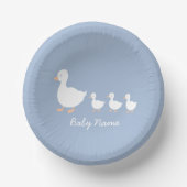 Babydusche Papierschale Blue Duckling Design Pappteller (Vorderseite)
