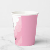 Babydusche Papiertüten "Dolphin Pink" 8 oz. Pappbecher (Links)