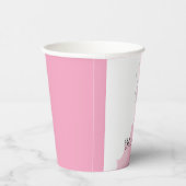 Babydusche Papiertüten "Dolphin Pink" 8 oz. Pappbecher (Rechts)