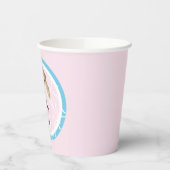 Babydusche Papiertüten "Turtle Pink/Blue" 8 oz. Pappbecher (Links)