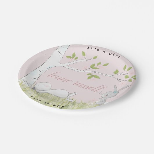 Babydusche Pappteller (Schrägansicht)