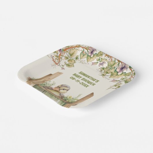 Babydusche Pappteller (Gewinkelt)