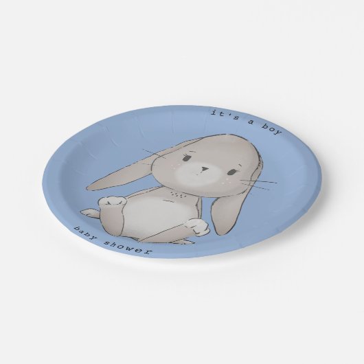 Babydusche Pappteller (Schrägansicht)