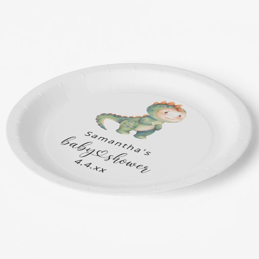 Babydusche Pappteller (Schrägansicht)