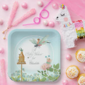 Babydusche Party Dekoration Girl Fairy Garden Bees Pappteller (Party)