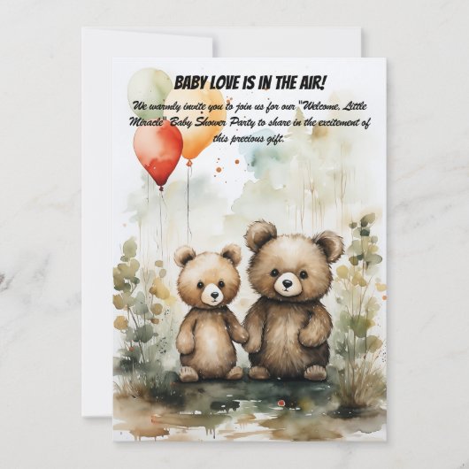 Babydusche Party Einladung (Vorderseite)