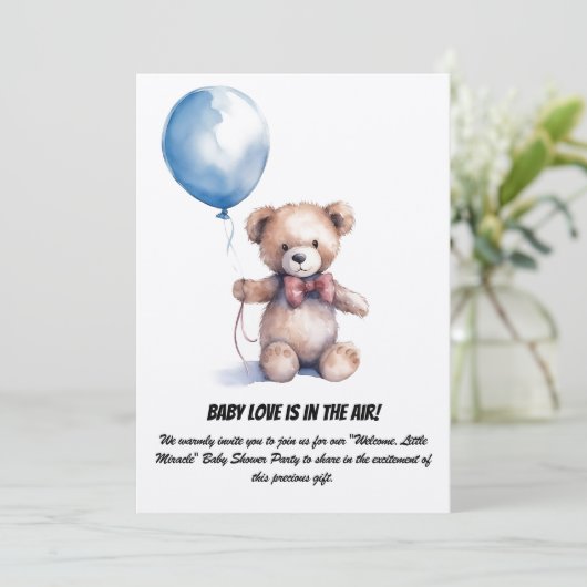 Babydusche Party Einladung (Stehend Vorderseite)