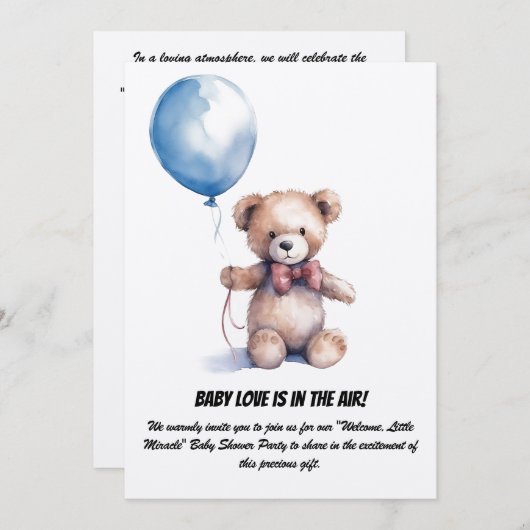 Babydusche Party Einladung (Vorne/Hinten)