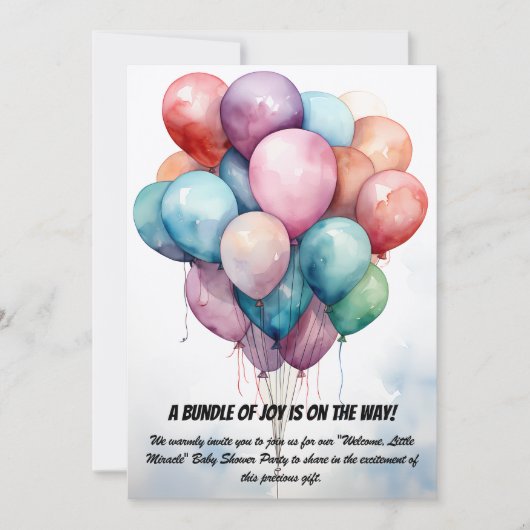 Babydusche Party Einladung (Vorderseite)