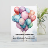 Babydusche Party Einladung (Stehend Vorderseite)