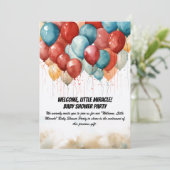 Babydusche Party Einladung (Stehend Vorderseite)