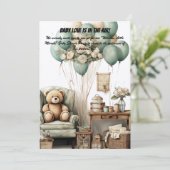 Babydusche Party Einladung (Stehend Vorderseite)