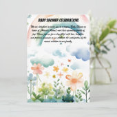 Babydusche Party Einladung (Stehend Vorderseite)