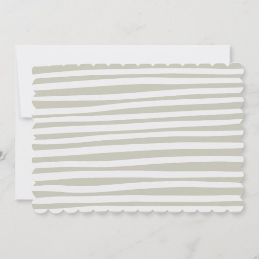 Babydusche, Party Einladung (Sand) (Rückseite)