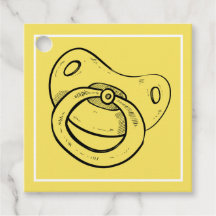 Babydusche Party - Gelber Schnuller -